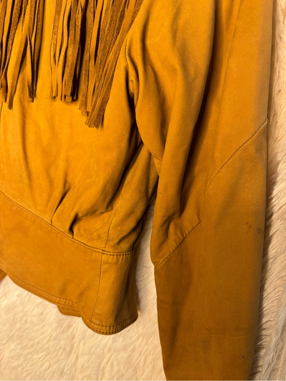 Vintage Global Identity G-III Fringe Leather Jacket Women’s Small - Picture 11 of 14